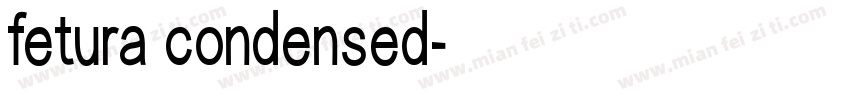 fetura condensed字体转换